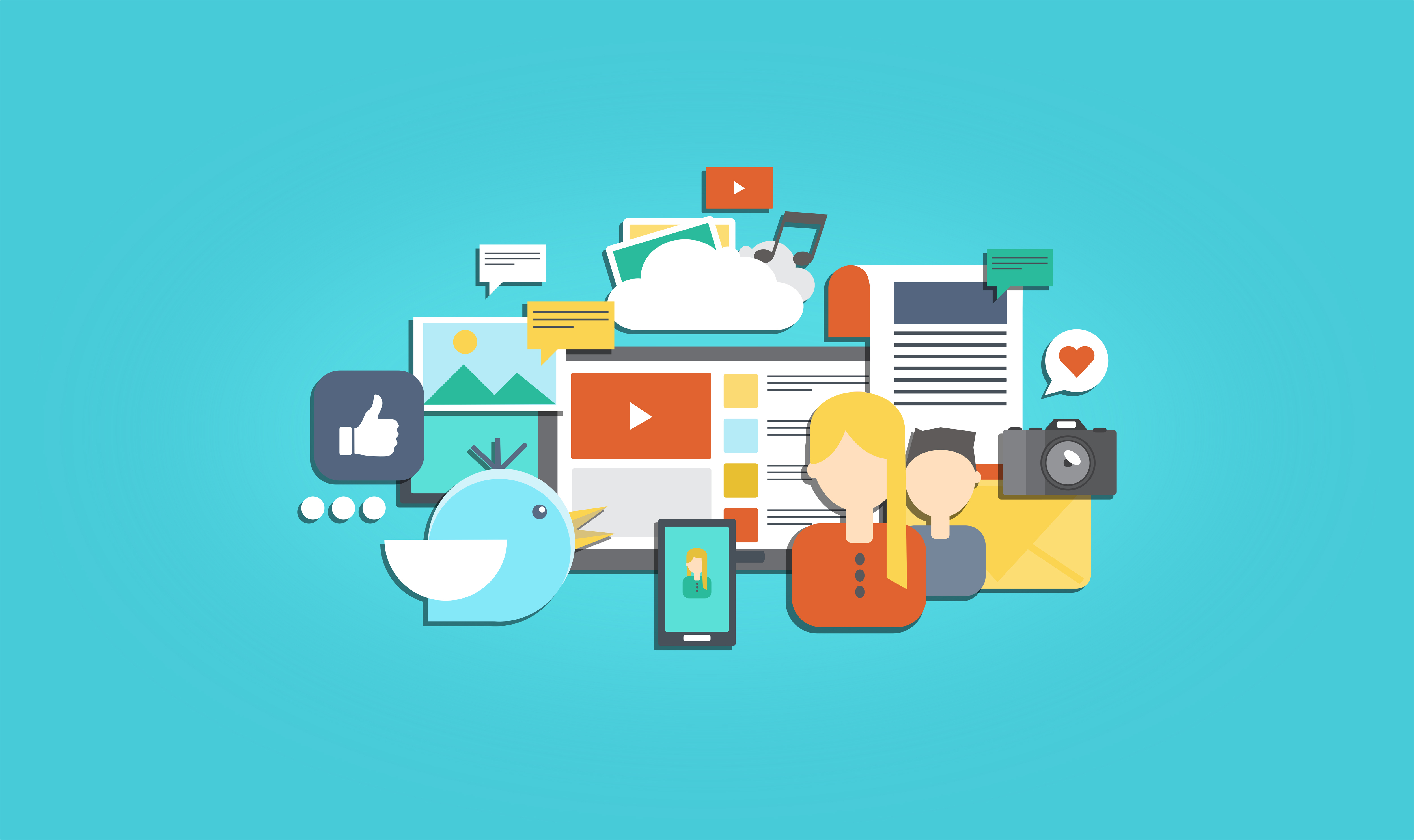 Social Media and Social Marketing - Illustration