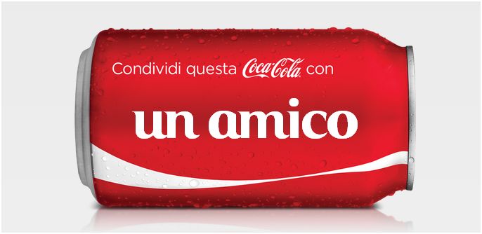 condividi questa cocacola con - buzz marketing cocacola 