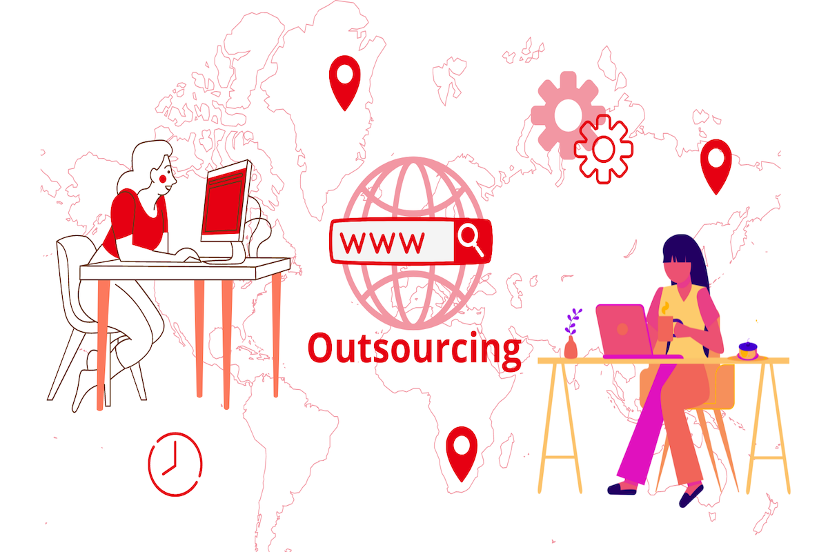 Outsourcing: illustrazione del titolo e contenuto dell'articolo